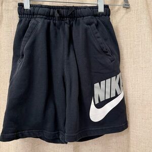 Nike Kids Black Shorts with White Logo